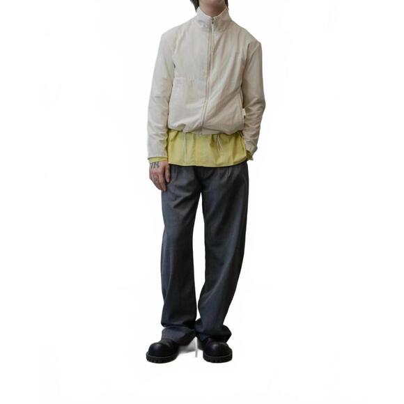 NEW SILPHIUM STUDIO wool curve relaxed trouser in charcoal